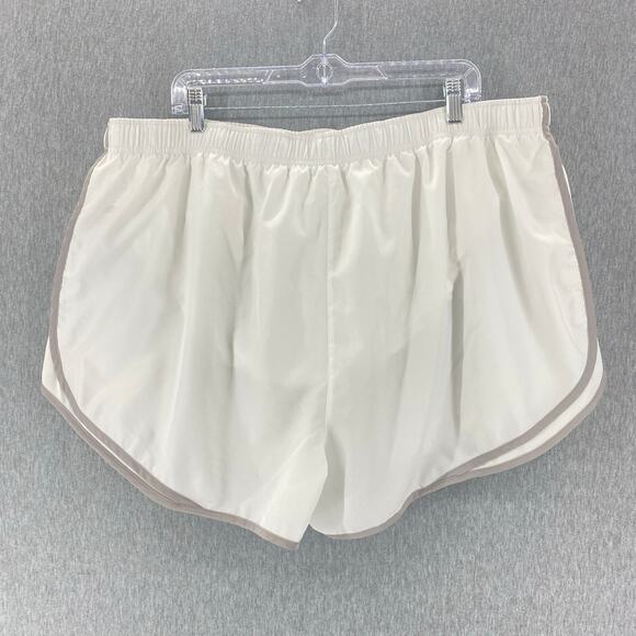 Nike Women White Dri-Fit Athletic Running Shorts Drawstring Lined Curvy 3X - Picture 3 of 6